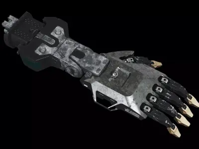 Articulated Robotic Hand industrial Gripper mecha manipulator  3D model