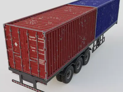 Cargo Trailer 3D Pack 3D model