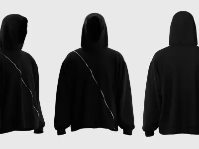FREEBIE Minimal Tech Hoodie Free 3D model