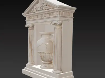 Ancient Greek Wall Relief Decor Series 2 3D print model