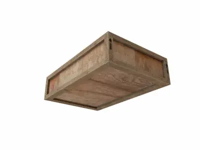 Old Wooden Cargo Crate 2 PBR Low-poly 3D model
