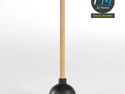 Toilet plunger 3D model