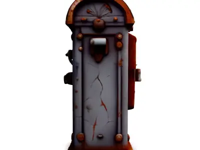 Vintage Rusty Mailbox 3D Model Low-poly 3D model