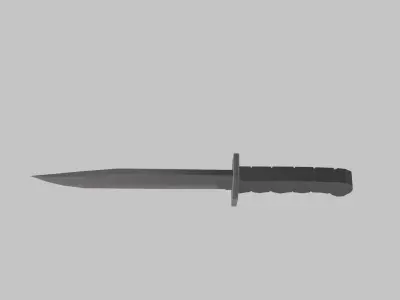 Low Poly Combat Knife Low-poly 3D model