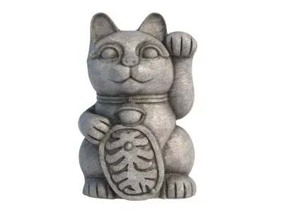 lucky cat Low-poly 3D model