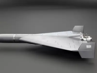 GERAN-2 Drone Black Low-poly 3D model