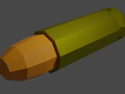 Ammo bullet Free low-poly 3D model