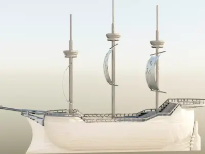 Sailboat Galleon 3D print model