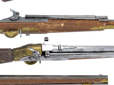 Girandoni air rifle 3D model