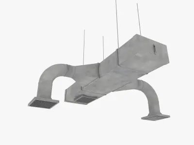 Ceiling pipes and vent 3D model