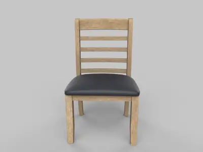 chair wooden Low-poly 3D model get