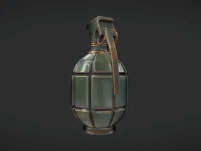 military hand grenade 2 3D model purchase