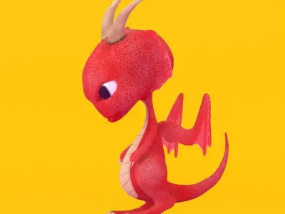CHIBI DRAGON Low-poly 3D model