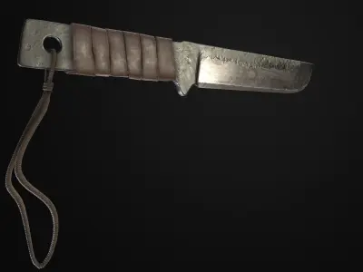 Medieval Knife Free low-poly 3D model