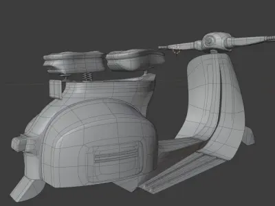 Old Vespa Free 3D model