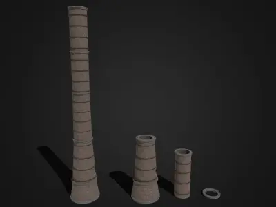 Industrial Pipe Low-poly 3D model purchase