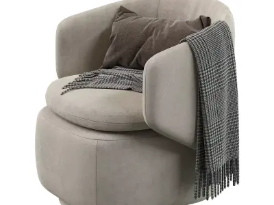 Crescent Swivel Chair 3D model