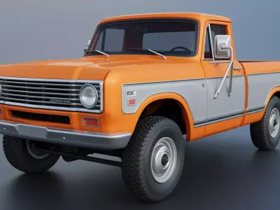International Pickup Short Bed 1974 3D print model