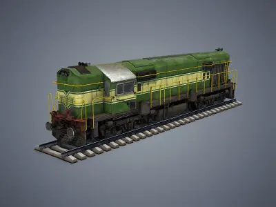 Locomotive train Low-poly 3D model purchase