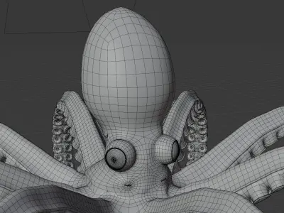 Octopus Low-poly 3D model order