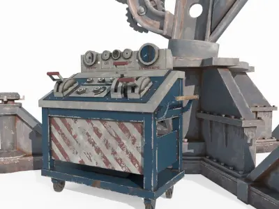 Old style crane 3D model