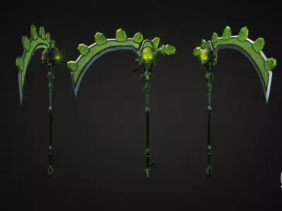 NecroScythe scythe Low-poly 3D model