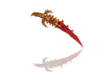 Crystal Dagger Low-poly 3D model