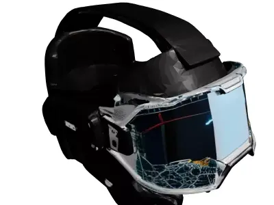 HighTech Visor with Cracked HUD 3D model