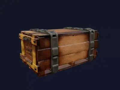 Authentic Military Supply Crate 3D Model 3D model