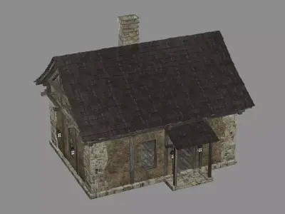 Medieval Viking House 10 Game Ready Low-poly 3D Model Low-poly 3D model