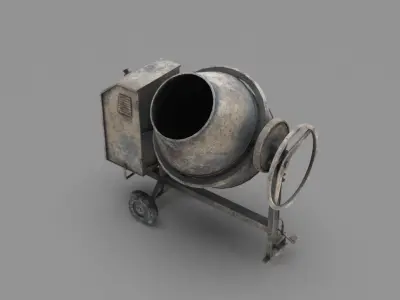 CONCRETE MIXER Low-poly 3D model order