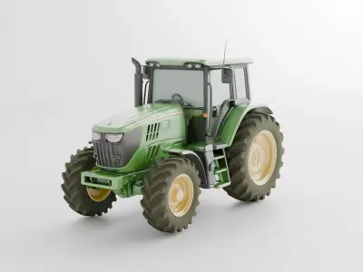 Generic Farm Tractor Model Construction and Agriculture Vehicle 3D model