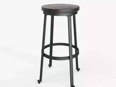 Challiman Tall Stool 3D model