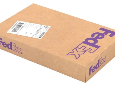 Cardboard Packaging Box Fedex 3D model