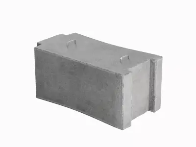 Concrete Traffic Barrier 01 Low-poly 3D model