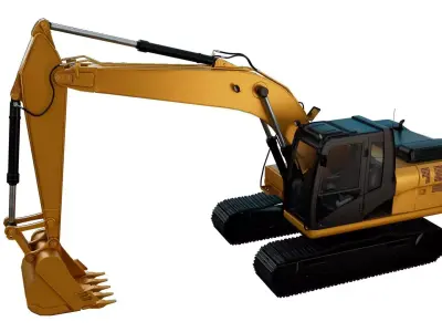CAT 320GX Low-poly 3D model