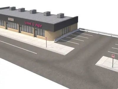 Retail-076 Retail Store 3D model