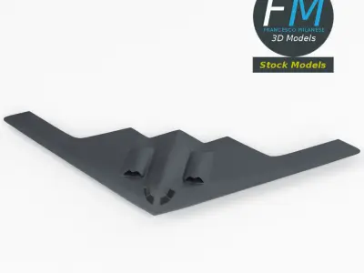 Strategic Stealth Bomber base mesh 3D model