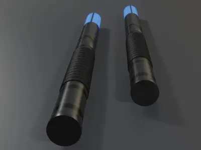 Sci-Fi Dividable Bo Staff 3D model