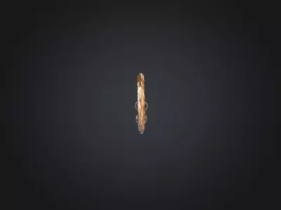 Infernal Crescent Blade Fantasy Game Ready 3D Sword Low-poly 3D model