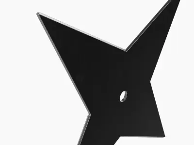 Shuriken ninja throwing knife 09 3D model