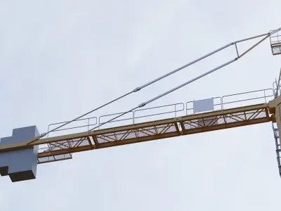 Hammerhead Tower Crane 7 - Construction Crane 3D model