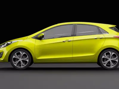 Hyundai i30 Metallic Yellow Dark 3D model