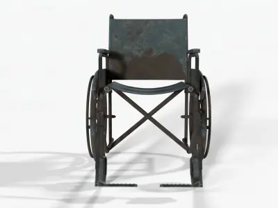 8k Abandoned Wheelchair 3D model