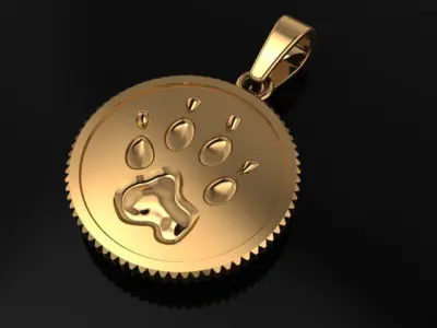 DOG COIN PENDANT 3D print model