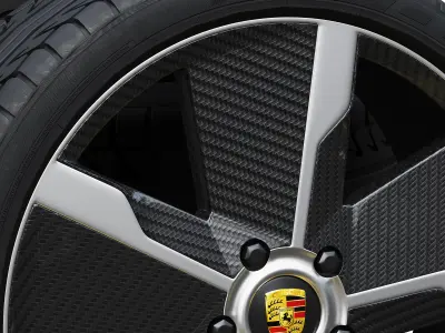Porsche wheels 3D model by zifir3d