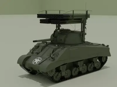 M4 Sherman tank - Collection Low-poly 3D model