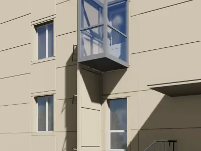 3d model of the elevator Free 3D model