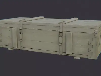 Eng Supply Crate 01 Weathered Military Storage Box Low-poly 3D model