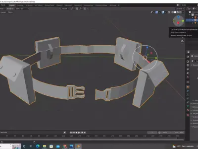 cinturon  de Izuku Midoriya 3D model